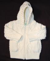 BABY ARAN ZIP SWEATER  12 MTH